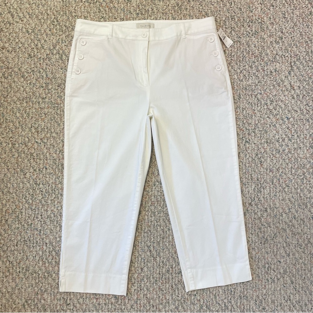 NEW! Talbots White Cropped Pants